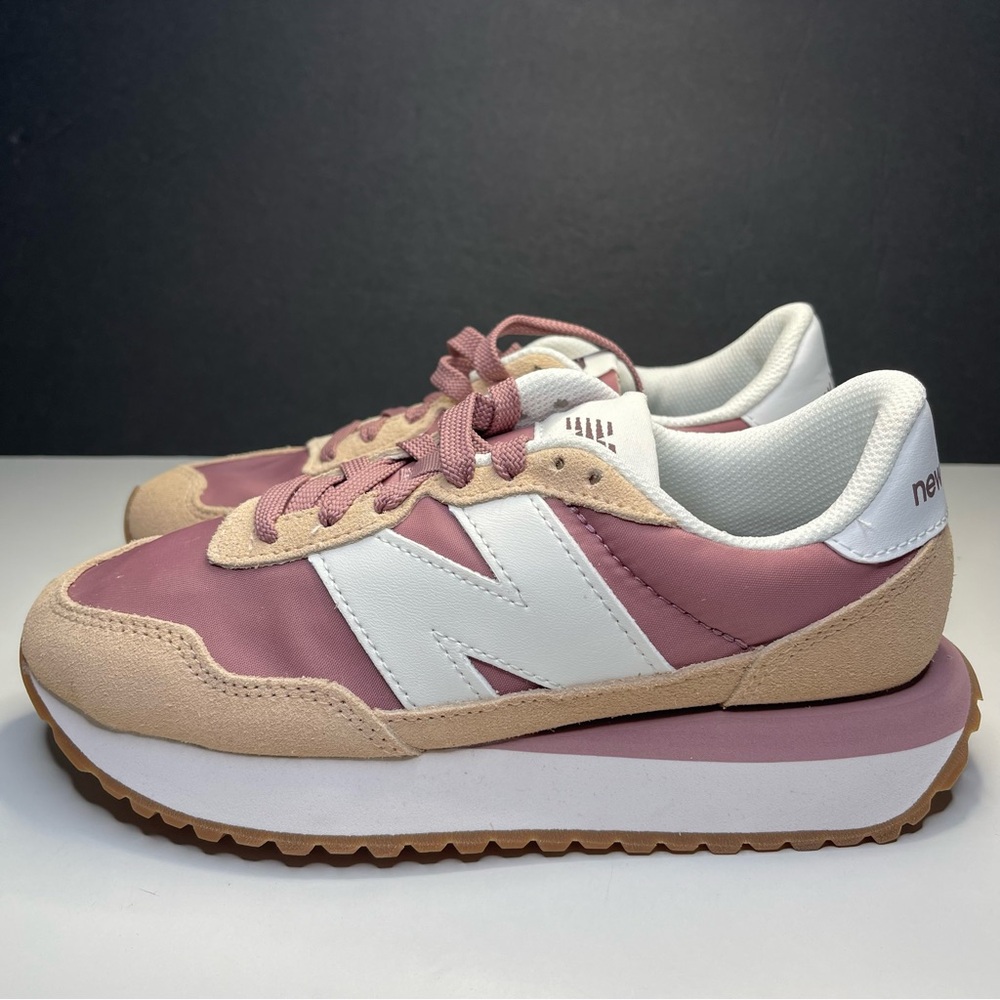 New Balance 237V1 Retro Sneakers Dark WS237PR Vintage Rose/Rosewood Women's 5.5 - Picture 5 of 10